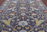 Grey Turkish Oushak Hand Knotted Wool Rug - 9' 2" X 11' 10" - Golden Nile