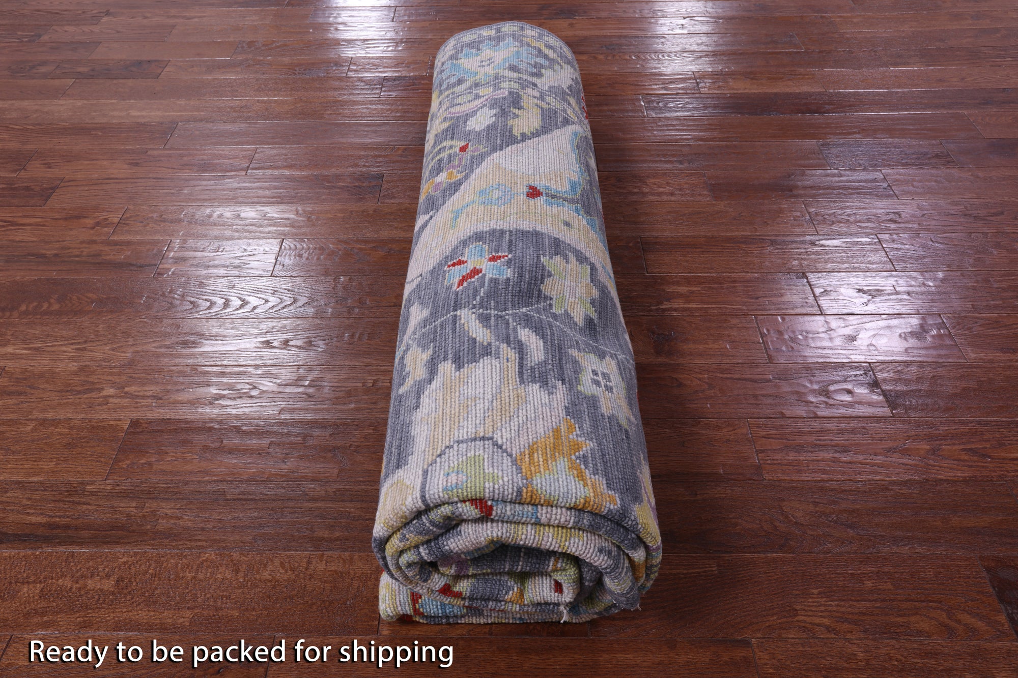 Grey Turkish Oushak Hand Knotted Wool Rug - 9' 2" X 11' 10" - Golden Nile