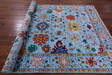 Blue Turkish Oushak Hand Knotted Wool Rug - 6' 3" X 9' 2" - Golden Nile