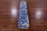 Blue Turkish Oushak Hand Knotted Wool Rug - 9' 3" X 12' 2" - Golden Nile