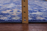 Blue Turkish Oushak Hand Knotted Wool Rug - 9' 3" X 12' 2" - Golden Nile