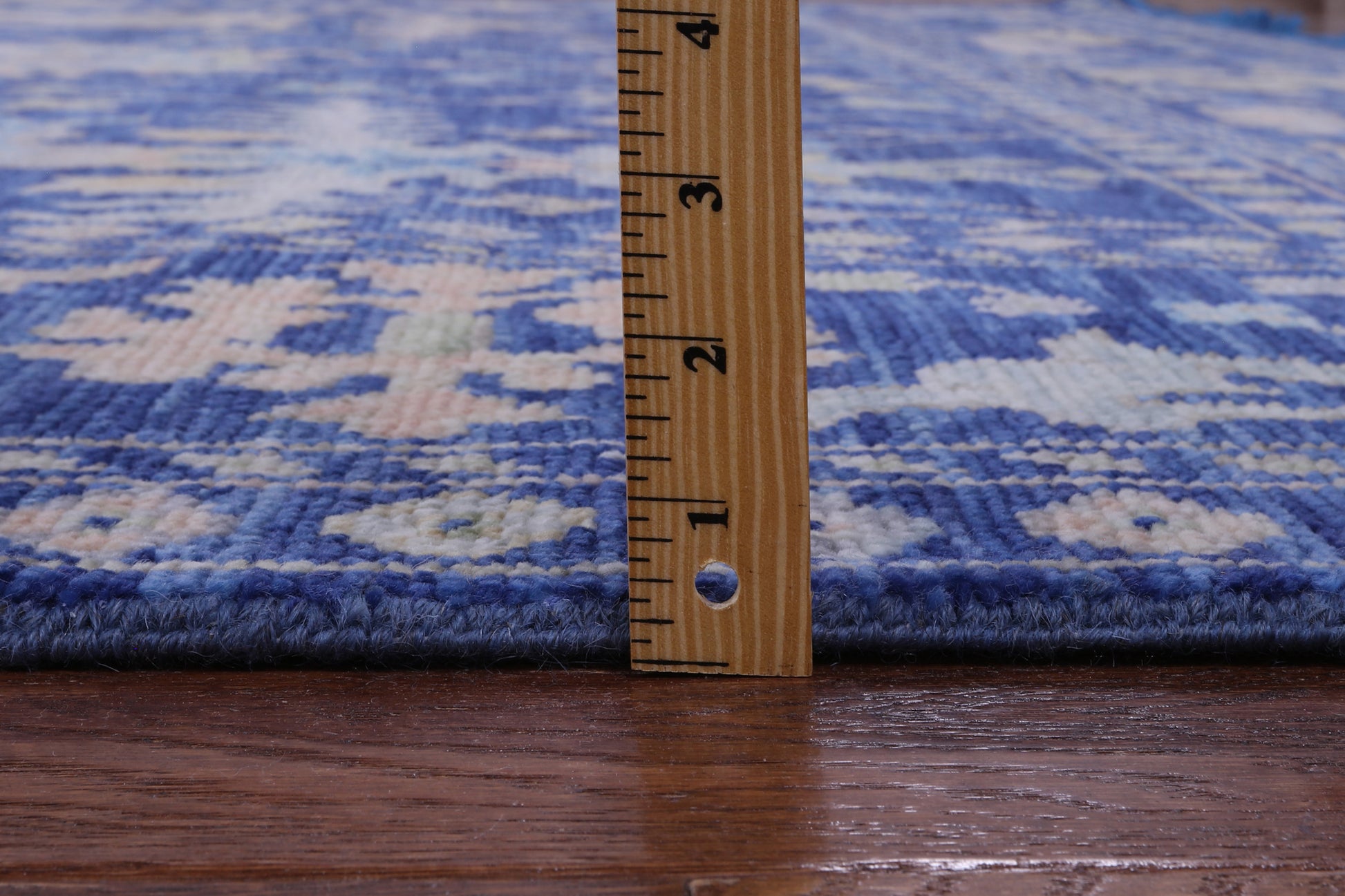 Blue Turkish Oushak Hand Knotted Wool Rug - 9' 3" X 12' 2" - Golden Nile