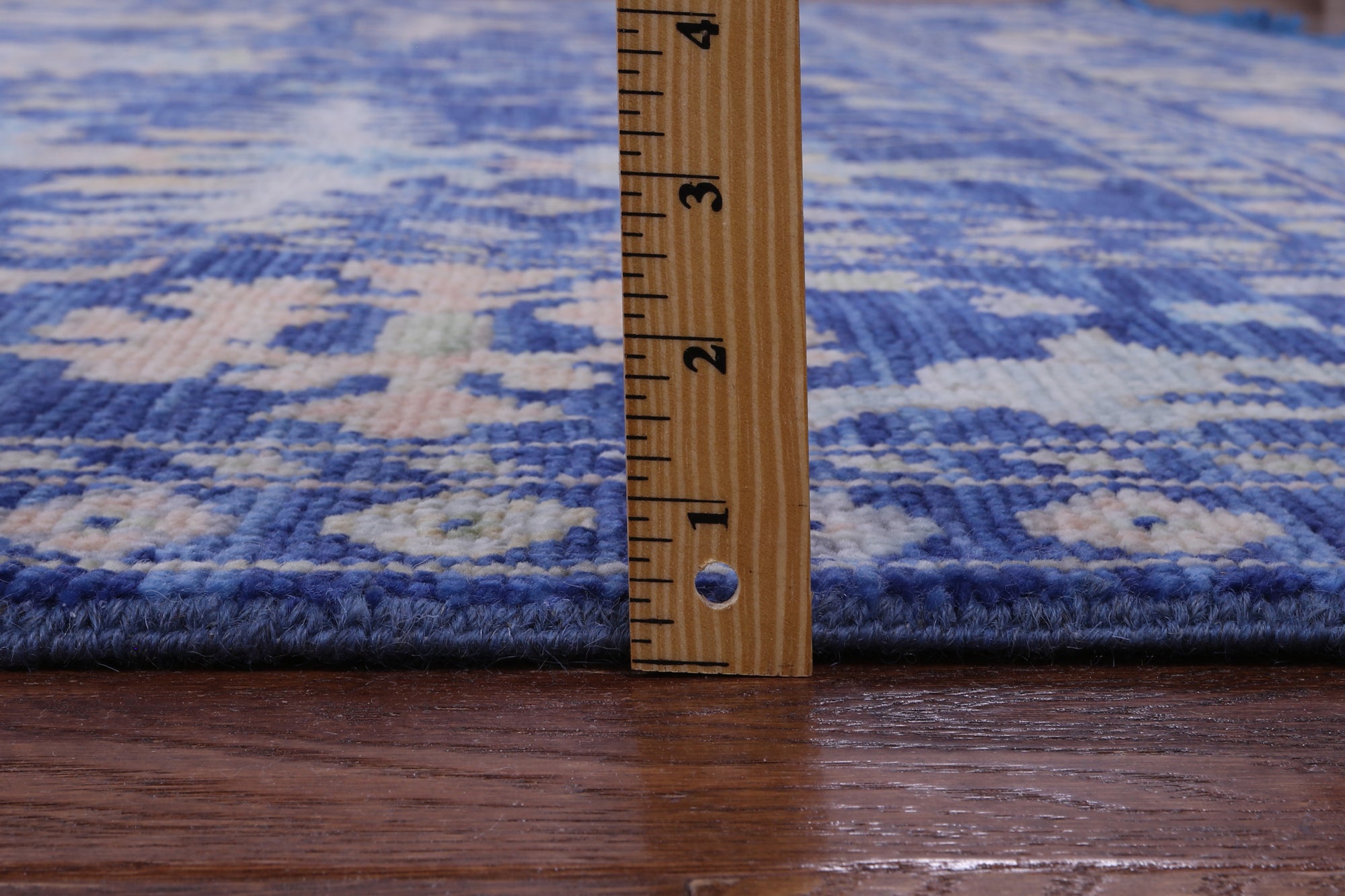 Blue Turkish Oushak Hand Knotted Wool Rug - 9' 3" X 12' 2" - Golden Nile