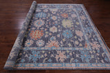 Grey Turkish Oushak Hand Knotted Wool Rug - 9' 0" X 12' 0" - Golden Nile