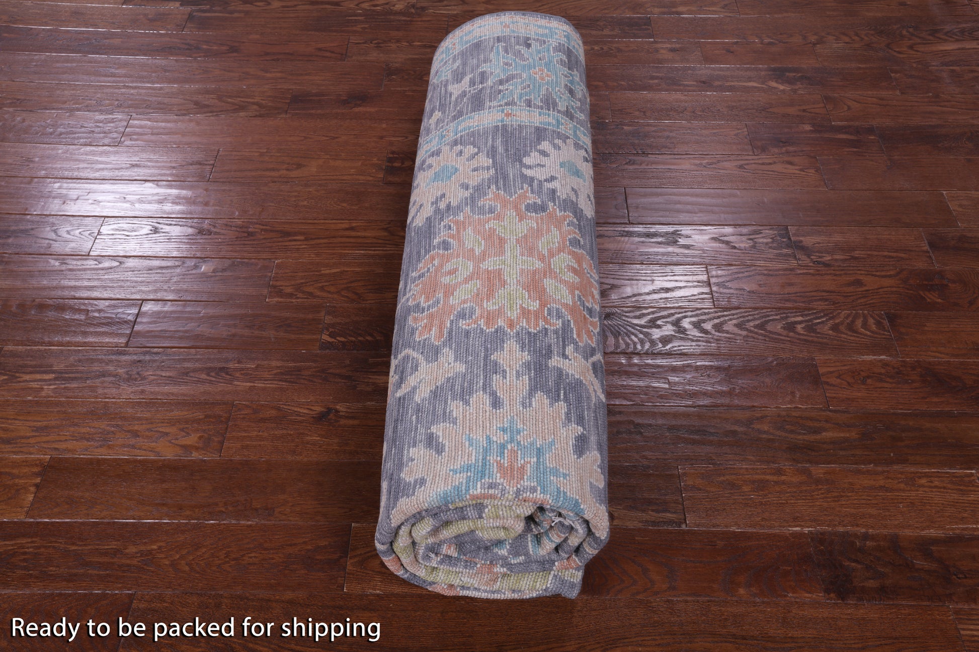 Grey Turkish Oushak Hand Knotted Wool Rug - 9' 0" X 12' 0" - Golden Nile