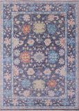 Grey Turkish Oushak Hand Knotted Wool Rug - 9' 0" X 12' 0" - Golden Nile
