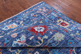 Blue Square Turkish Oushak Handmade Wool Rug - 8' 10" X 8' 11" - Golden Nile