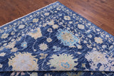 Blue Turkish Oushak Handmade Wool Rug - 10' 4" X 13' 11" - Golden Nile