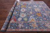 Grey Turkish Oushak Hand Knotted Wool Rug - 9' 0" X 11' 10" - Golden Nile