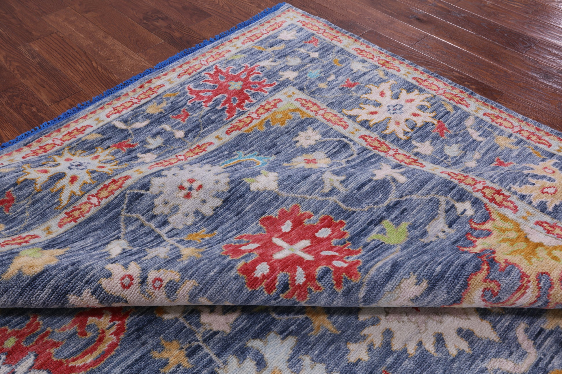 Grey Turkish Oushak Hand Knotted Wool Rug - 9' 0" X 11' 10" - Golden Nile