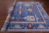 Blue Turkish Oushak Handmade Wool Rug - 8' 10" X 11' 11" - Golden Nile
