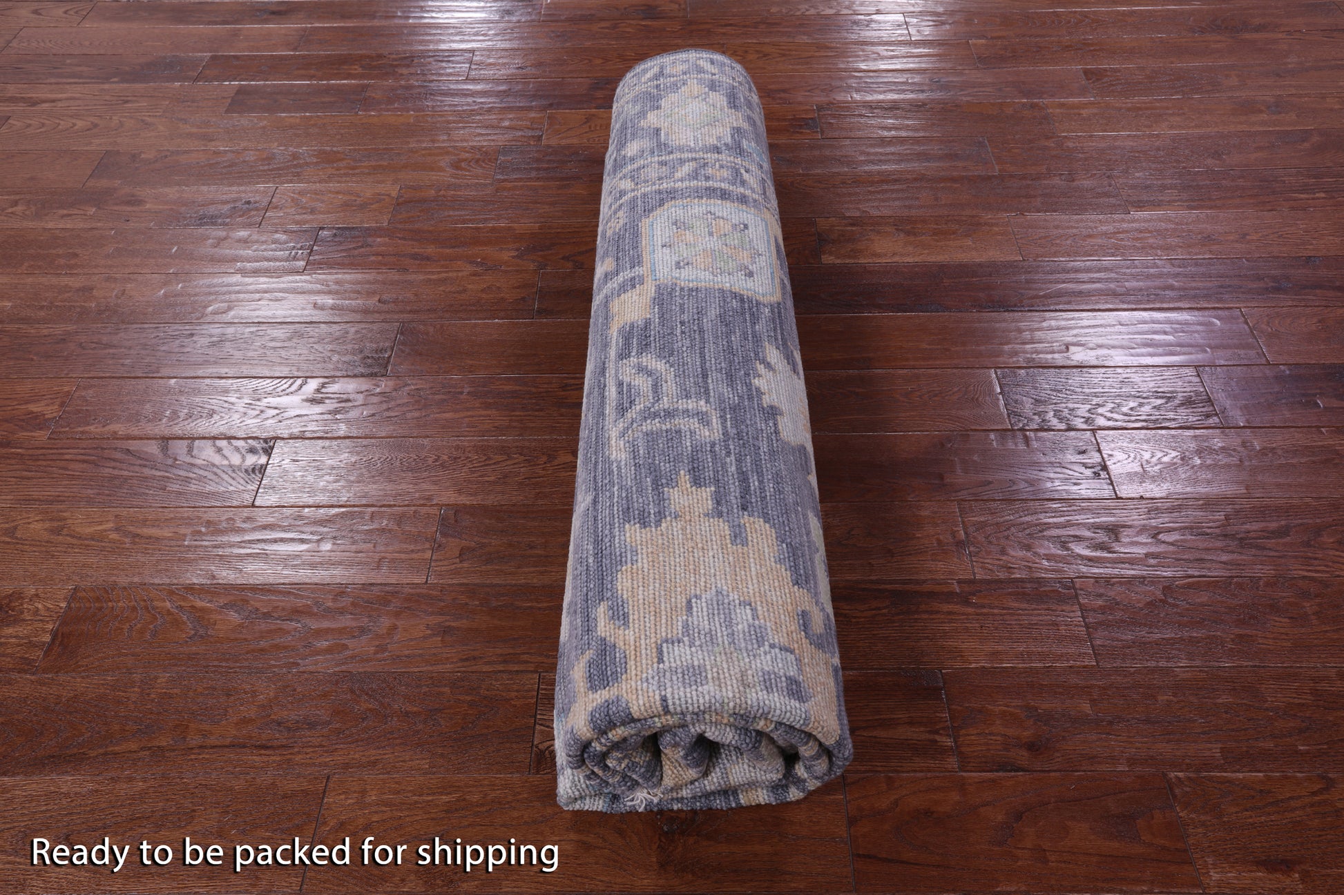 Grey Square Turkish Oushak Hand Knotted Wool Rug - 8' 0" X 8' 2" - Golden Nile