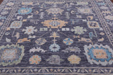 Grey Square Turkish Oushak Hand Knotted Wool Rug - 8' 0" X 8' 2" - Golden Nile