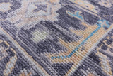 Grey Square Turkish Oushak Hand Knotted Wool Rug - 8' 0" X 8' 2" - Golden Nile
