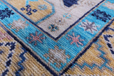 Ivory Turkish Oushak Hand Knotted Wool Rug - 9' 1" X 11' 7" - Golden Nile