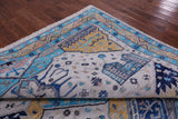 Ivory Turkish Oushak Hand Knotted Wool Rug - 9' 1" X 11' 7" - Golden Nile