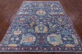 Grey Turkish Oushak Hand Knotted Wool Rug - 7' 11" X 10' 1" - Golden Nile