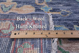 Grey Turkish Oushak Hand Knotted Wool Rug - 7' 11" X 10' 1" - Golden Nile