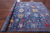 Blue Turkish Oushak Hand Knotted Wool Rug - 9' 0" X 11' 10" - Golden Nile