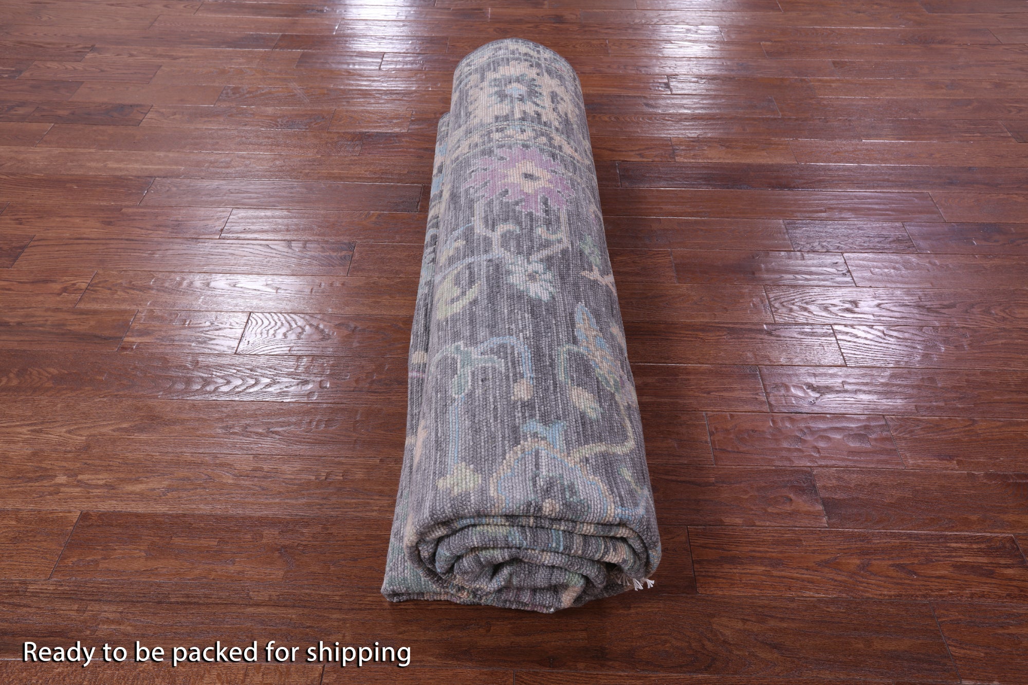 Grey Turkish Oushak Hand Knotted Wool Rug - 9' 3" X 12' 2" - Golden Nile