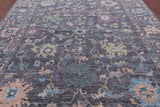 Grey Turkish Oushak Hand Knotted Wool Rug - 9' 3" X 12' 2" - Golden Nile
