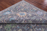 Grey Turkish Oushak Hand Knotted Wool Rug - 9' 3" X 12' 2" - Golden Nile