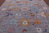 Grey Turkish Oushak Handmade Wool Rug - 9' 3" X 12' 2" - Golden Nile
