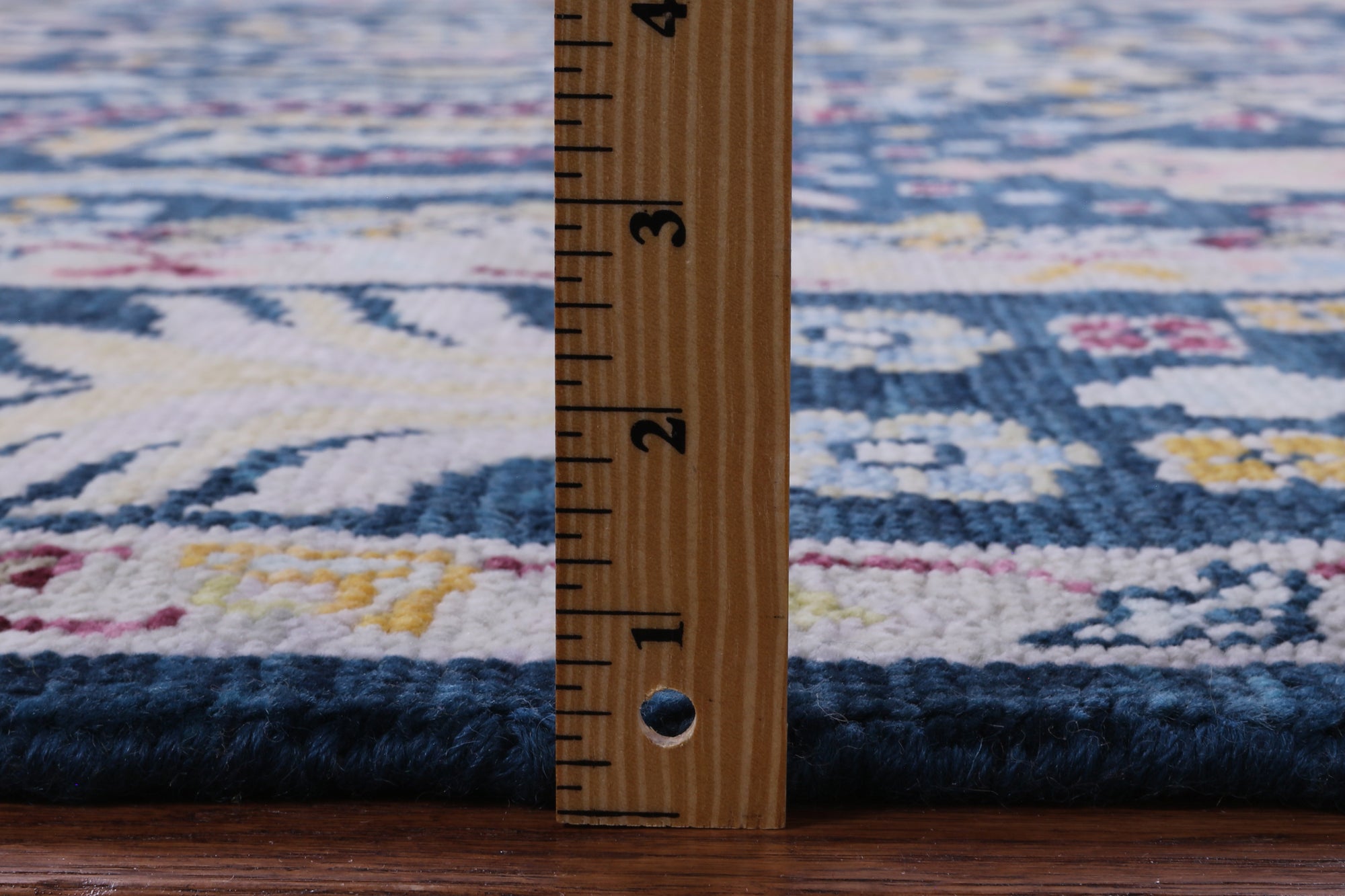 Blue Turkish Oushak Hand Knotted Wool Rug - 8' 2" X 9' 6" - Golden Nile