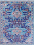 Blue Kazak Handmade Wool Rug - 9' 2" X 12' 0" - Golden Nile