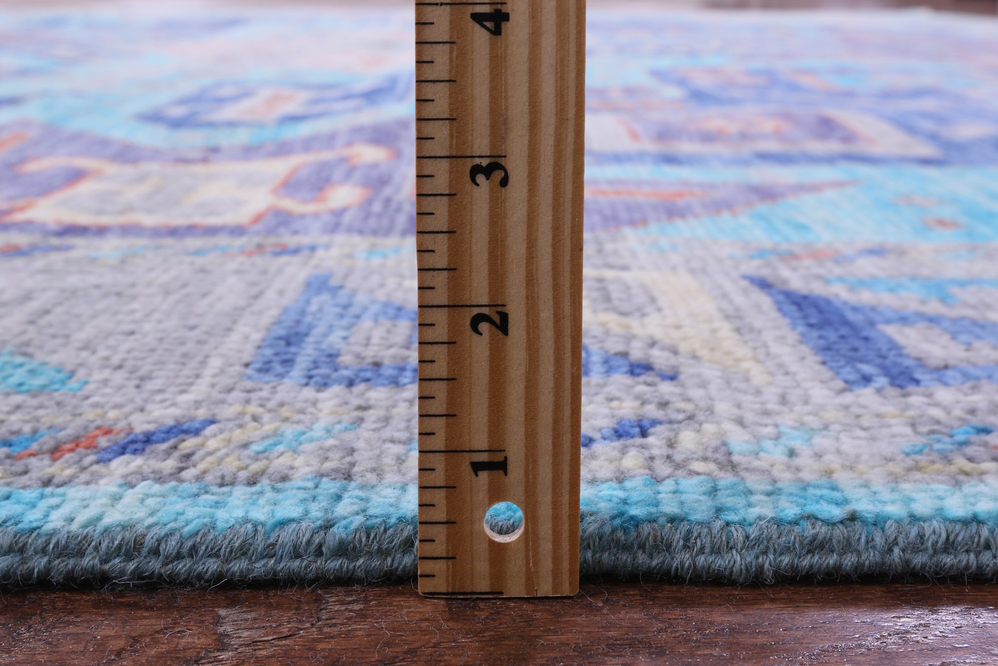 Blue Kazak Handmade Wool Rug - 9' 2" X 12' 0" - Golden Nile