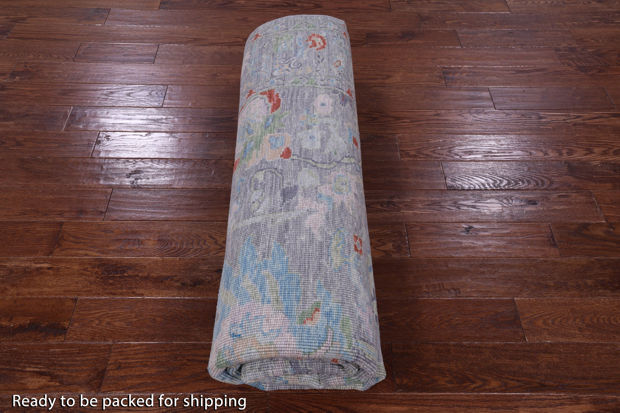 Grey Square Turkish Oushak Hand Knotted Wool Rug - 8' 2" X 8' 3" - Golden Nile