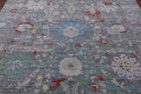 Grey Square Turkish Oushak Hand Knotted Wool Rug - 8' 2" X 8' 3" - Golden Nile