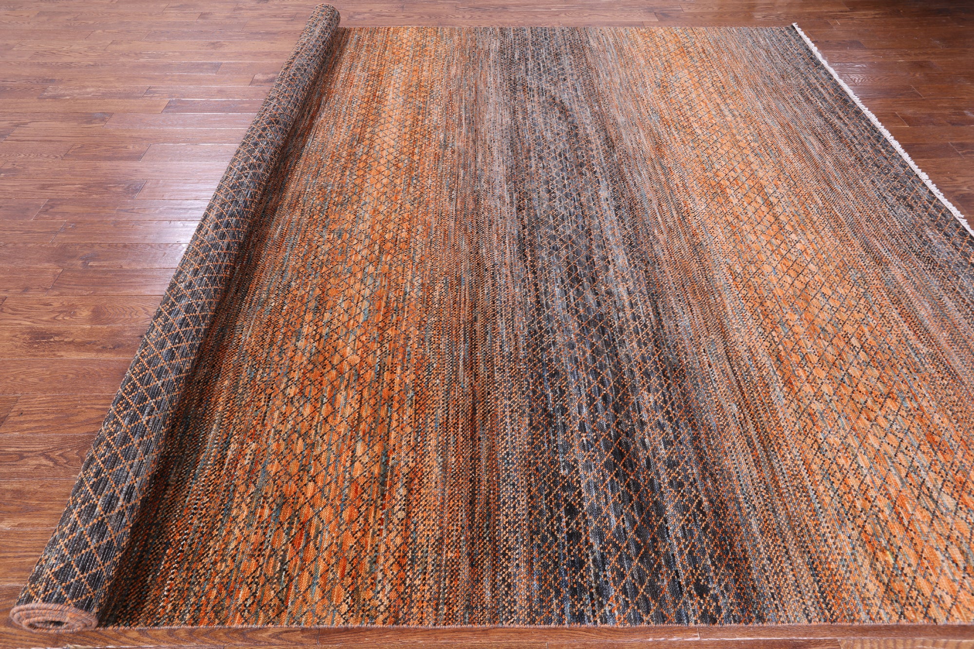 Savannah Grass Hand Knotted Wool Rug - 10' 0" X 14' 0" - Golden Nile