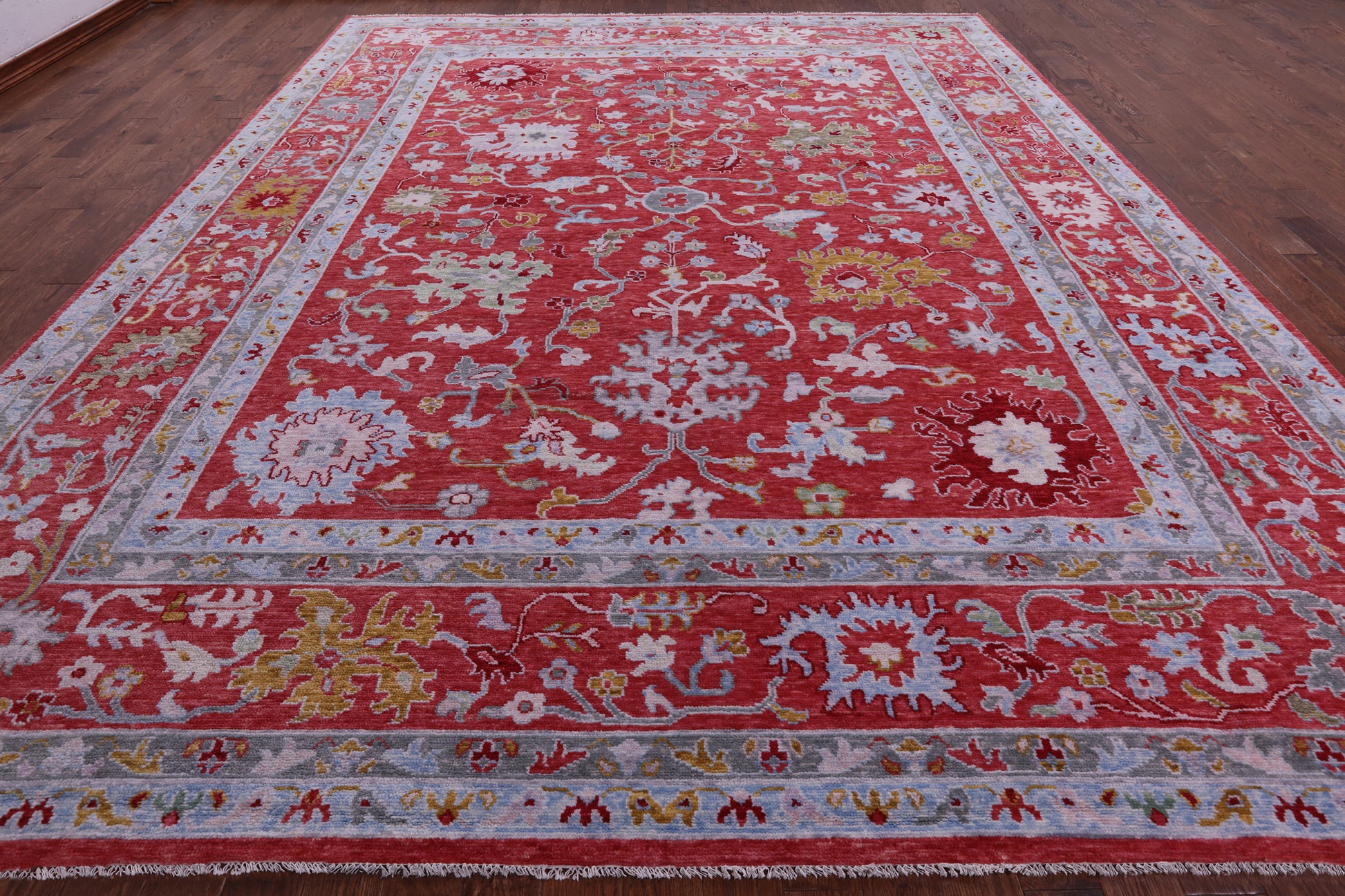 Turkish Oushak Handmade Wool Rug - 12' 3" X 15' 0" - Golden Nile