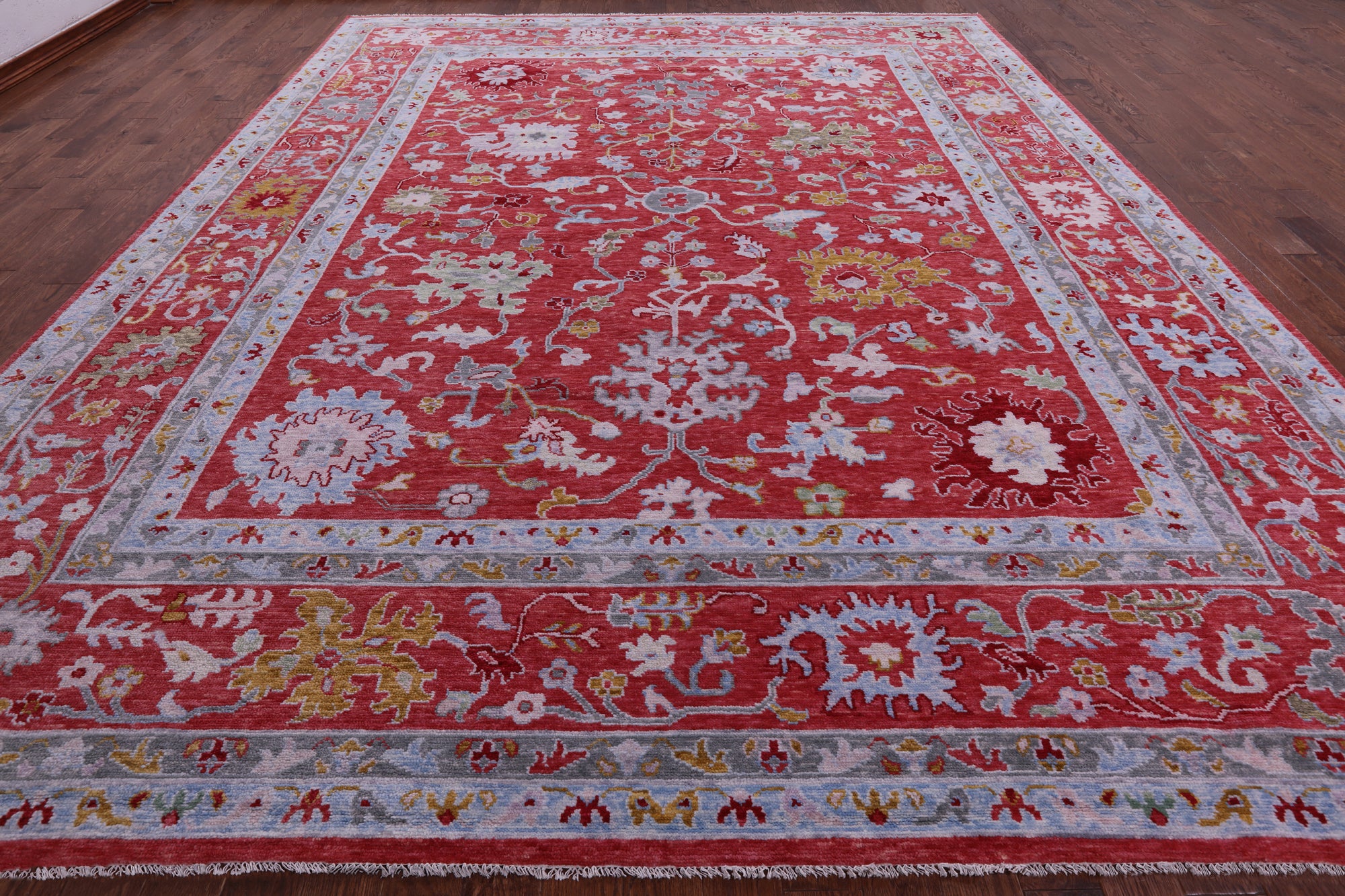 Turkish Oushak Handmade Wool Rug - 12' 3" X 15' 0" - Golden Nile