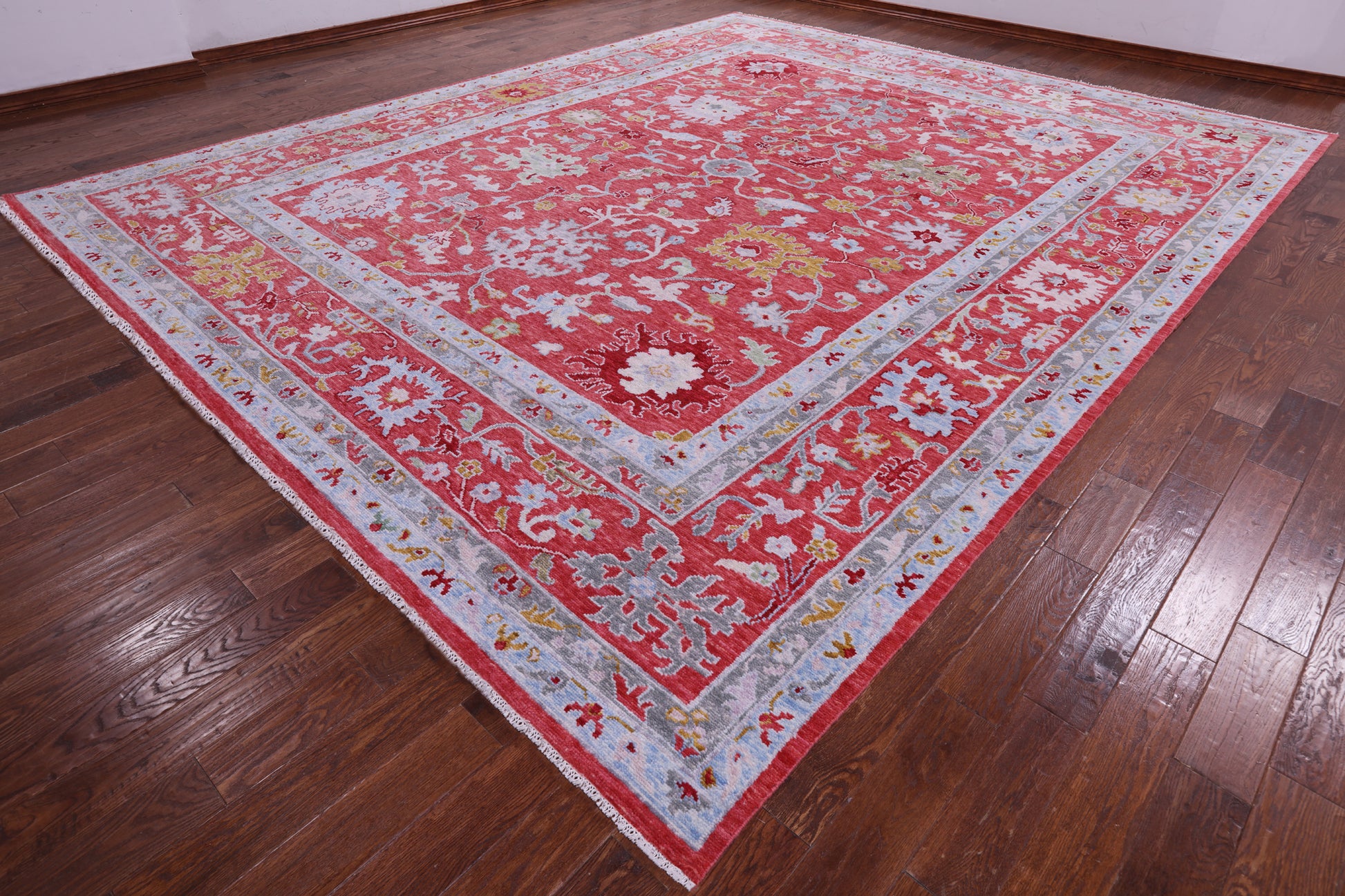Turkish Oushak Handmade Wool Rug - 12' 3" X 15' 0" - Golden Nile