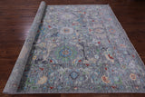 Grey Turkish Oushak Hand Knotted Wool Rug - 8' 11" X 12' 0" - Golden Nile