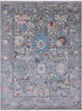 Grey Turkish Oushak Hand Knotted Wool Rug - 8' 11" X 12' 0" - Golden Nile