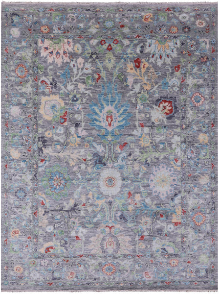 Grey Turkish Oushak Hand Knotted Wool Rug - 8' 11" X 12' 0" - Golden Nile