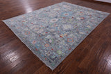 Grey Turkish Oushak Hand Knotted Wool Rug - 8' 11" X 12' 0" - Golden Nile