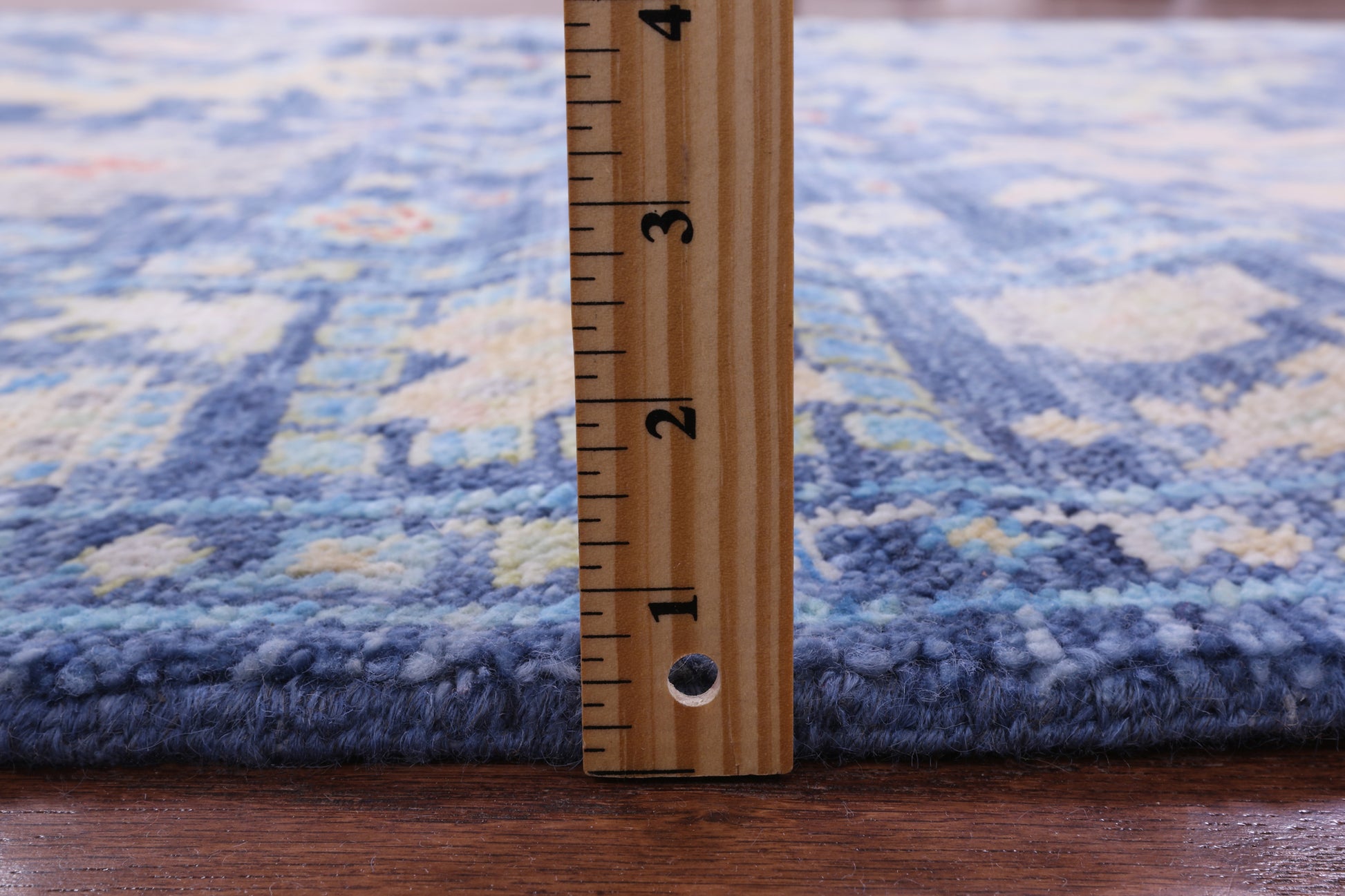 Blue Turkish Oushak Hand Knotted Wool Rug - 6' 3" X 9' 5" - Golden Nile