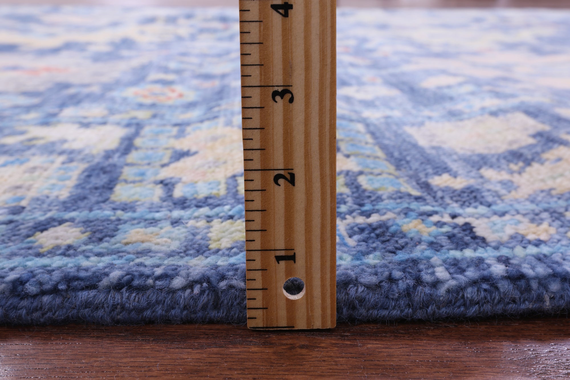 Blue Turkish Oushak Hand Knotted Wool Rug - 6' 3" X 9' 5" - Golden Nile