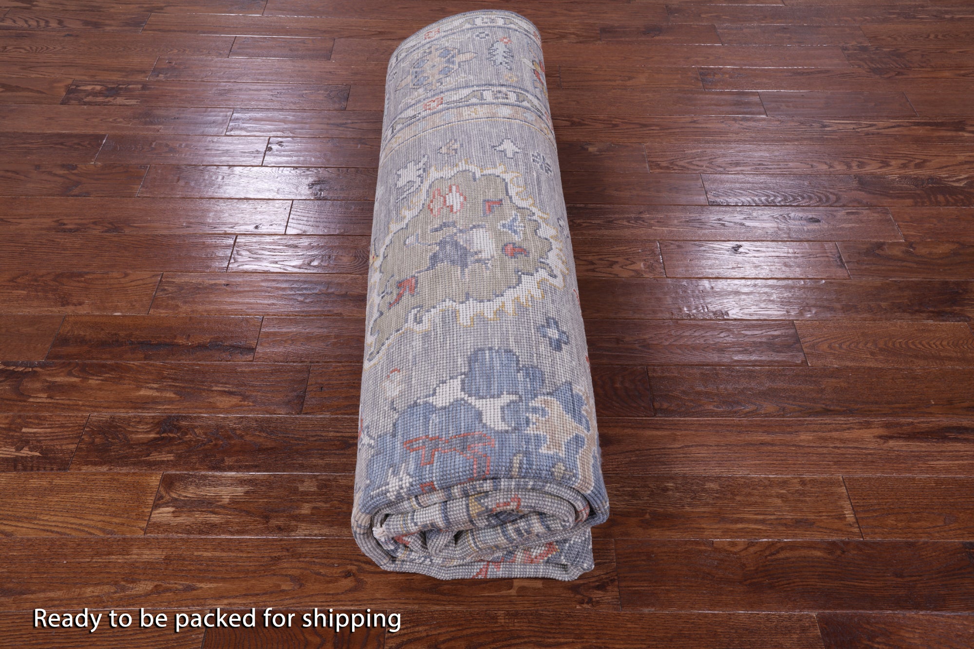 Grey Turkish Oushak Hand Knotted Wool Rug - 9' 0" X 12' 0" - Golden Nile