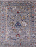 Grey Turkish Oushak Hand Knotted Wool Rug - 9' 0" X 12' 0" - Golden Nile