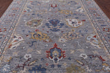 Grey Turkish Oushak Hand Knotted Wool Rug - 9' 0" X 12' 0" - Golden Nile