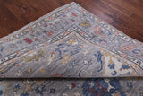 Grey Turkish Oushak Hand Knotted Wool Rug - 9' 0" X 12' 0" - Golden Nile