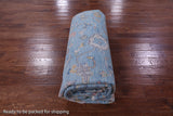 Blue Turkish Oushak Hand Knotted Wool Rug - 9' 10" X 13' 8" - Golden Nile