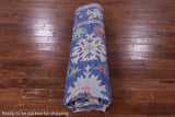 Blue Turkish Oushak Hand Knotted Wool Rug - 8' 11" X 12' 3" - Golden Nile