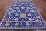 Blue Turkish Oushak Hand Knotted Wool Rug - 8' 11" X 12' 3" - Golden Nile