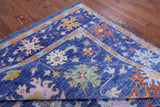 Blue Turkish Oushak Hand Knotted Wool Rug - 8' 11" X 12' 3" - Golden Nile